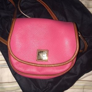 Hot Pink Dooney & Bourke Pebble Leather Crossbody